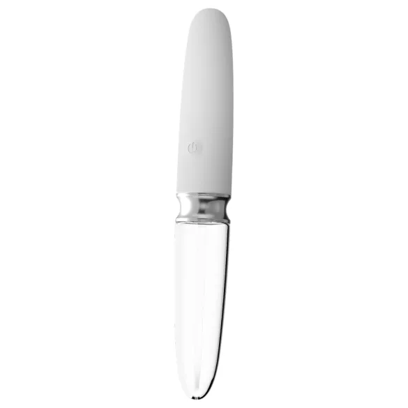 Liaison Straight - vibrador LED recarregável (transparente-branco)