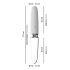 Vibrador Liaison LED - recarregável, transparente e branco