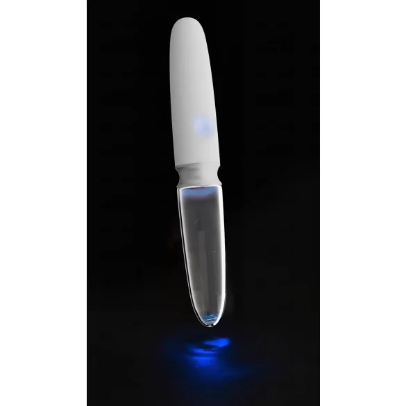 Liaison Straight - vibrador LED recarregável (transparente-branco)