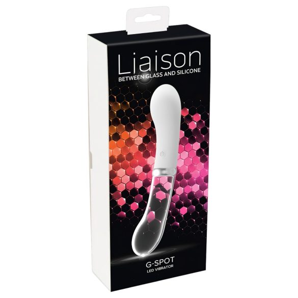 Vibrador LED You2toys Liaison - Silicone e Vidro (Transparente-Branco)