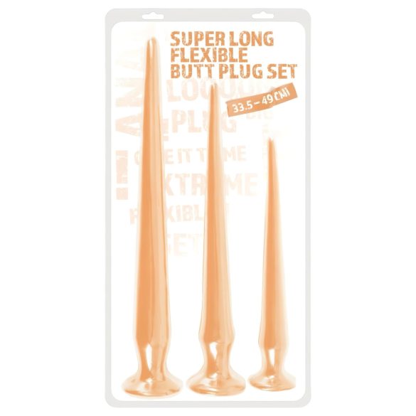 Kit de Plug Extra Longo You2Toys - 3 Peças - Natural