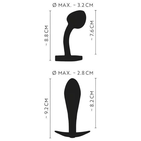 ANOS - plug anal em metal - conjunto arco-íris 2 peças