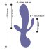 AWAQ.U 1 - vibrador roxo com 3 ramos recarregável