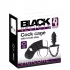 Black Velvets - jaula peniana de silicone com plug anal (preto)