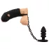 Black Velvets - jaula peniana de silicone com plug anal (preto)