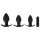 Black Velvet - Kit Anal Vibrador Rec. c/ 3 Peças (Preto)