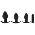 Black Velvet - Kit Anal Vibrador Rec. c/ 3 Peças (Preto)