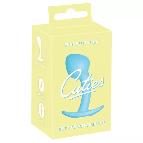 Cuties - plug anal pequeno - silicone - azul 2,6cm