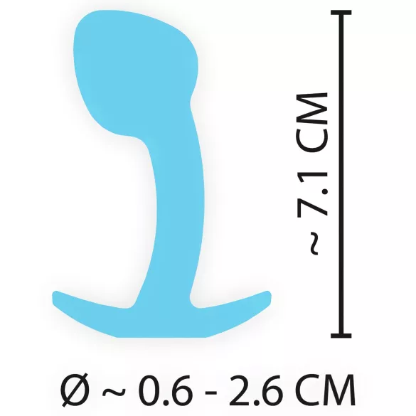 Cuties - plug anal pequeno - silicone - azul 2,6cm