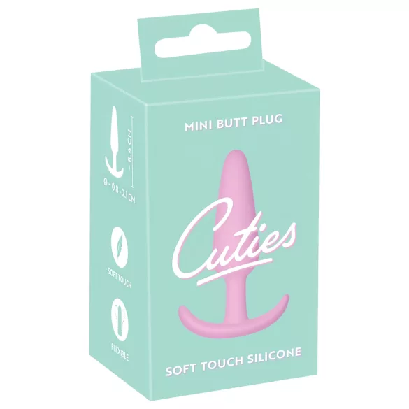 Cuties - plug anal pequeno - silicone - rosa 2,1cm