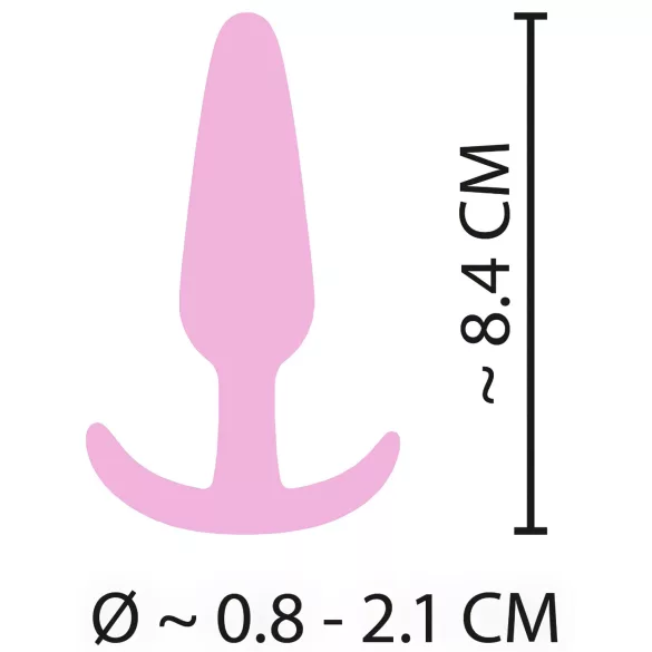 Cuties - plug anal pequeno - silicone - rosa 2,1cm