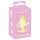Plugue Anal Mini Cuties - Silicone Amarelo (3,1cm)