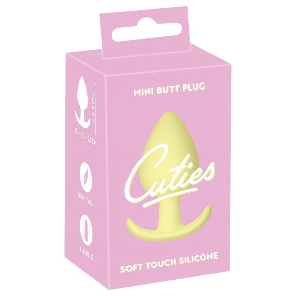 Plugue Anal Mini Cuties - Silicone Amarelo (3,1cm)