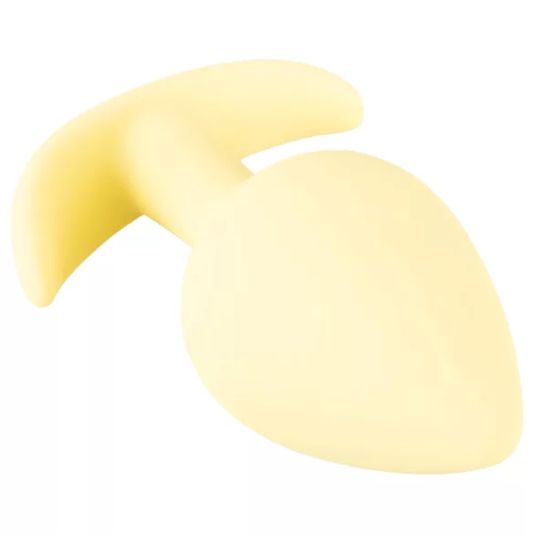 Cuties - plug anal pequeno - silicone - amarelo 3,1cm