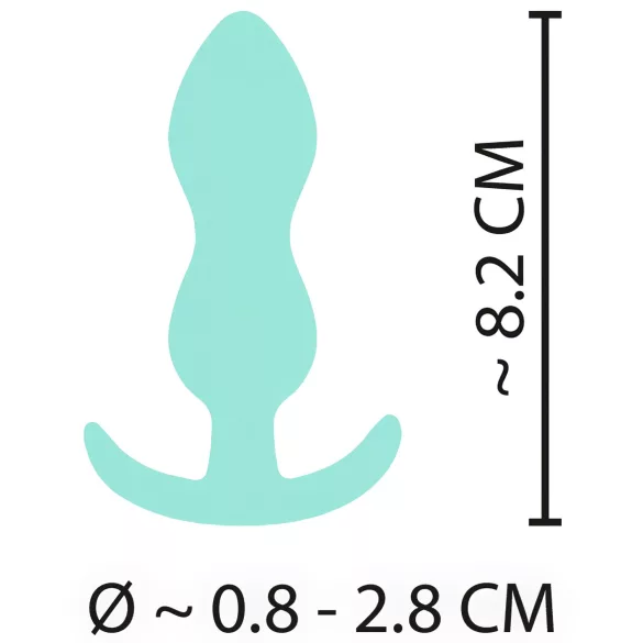 Cuties - plug anal pequeno - silicone - verde menta 2,3cm
