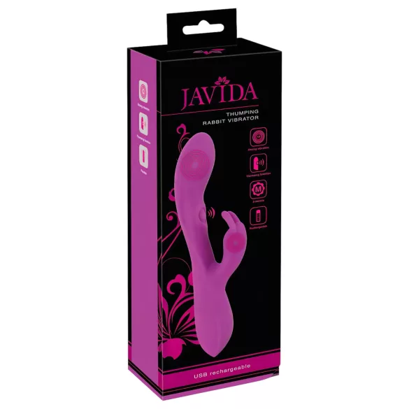 Javida Thumping Rabbit - vibrador rabbit 3 motores clitóris - silicone lilás