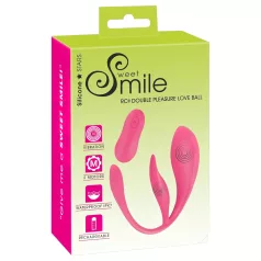   SMILE - ovo vibratório com bateria recarregável e controlo por rádio (rosa)