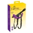 Smile - dildo duplo com cinta para casal - silicone roxo/preto