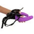 Smile - dildo duplo com cinta para casal - silicone roxo/preto