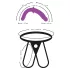 Smile - dildo duplo com cinta para casal - silicone roxo/preto