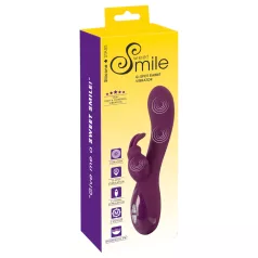   Smile - vibrador rabbit 3 motores recarregável com estimulador clitóris - lilás