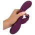 SMILE - Vibrador roxo com 3 motores, recarregável e com estimulador clitoriano