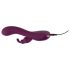 SMILE - Vibrador roxo com 3 motores, recarregável e com estimulador clitoriano