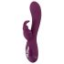 SMILE - Vibrador roxo com 3 motores, recarregável e com estimulador clitoriano