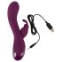SMILE - Vibrador roxo com 3 motores, recarregável e com estimulador clitoriano