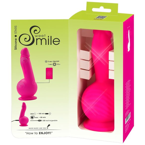 SMILE Powerful - vibrador ventosa recarregável, 2 motores (rosa)