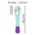 Vibrador You2Toys - recarregável, à prova d'água, 2 motores (colorido)