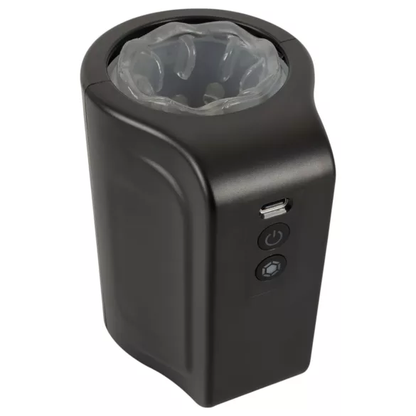 Rebel - masturbador masculino rotativo à prova d’água - preto