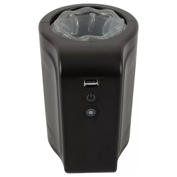 Rebel - masturbador masculino rotativo à prova d’água - preto