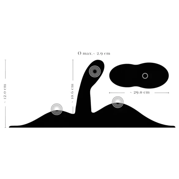 VibePad 3 - vibrador almofada ponto G recarregável controle rádio preto