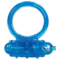 You2Toys - anel peniano vibratório silicone azul