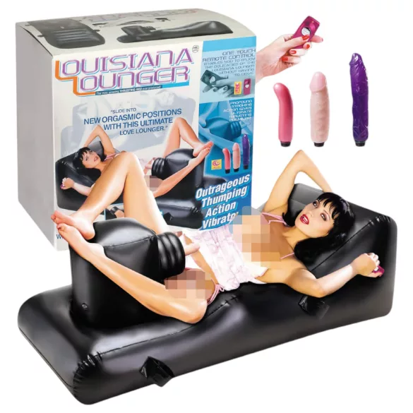 NMC - Louisiana Lounger - máquina de sexo com vibrador embutido (preto)