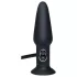 You2Toys True Black - plug anal inflável com vibração - silicone preto