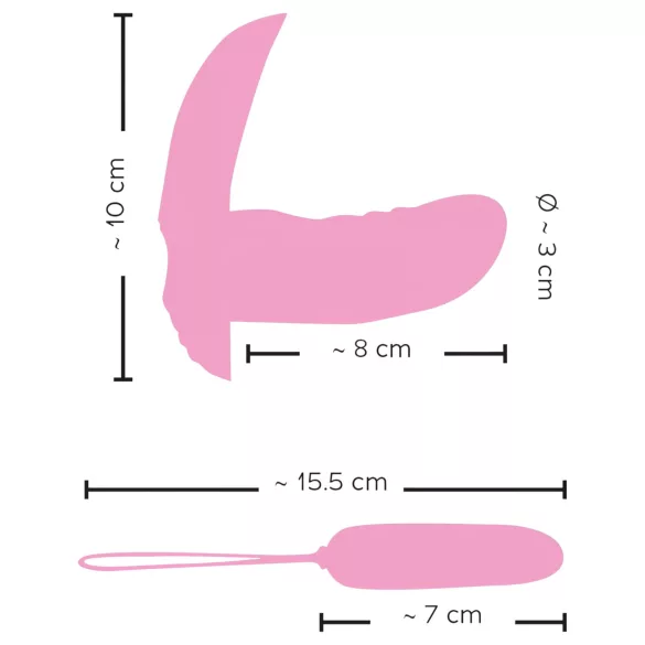 SMILE Shelly - vibrador de calcinha com controle remoto - rosa