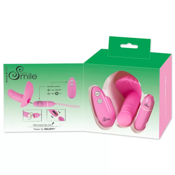SMILE Shelly - vibrador de calcinha com controle remoto - rosa