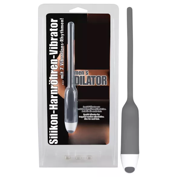 You2Toys - dilatador peniano com vibração - silicone cinza 6mm
