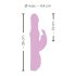 Coelhinho Sorriso Pérola - vibrador com pérolas (rosa)