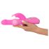 Coelhinho Sorriso Pérola - vibrador com pérolas (rosa)