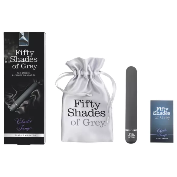 Fifty Shades of Grey - vibrador tipo bullet - silencioso - cinza