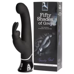   Fifty Shades of Grey - vibrador rabbit recarregável USB silicone cinza