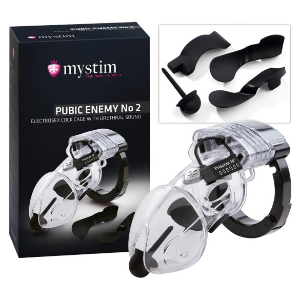 mystim Pubic Enemy No 2 - jaula eletrônica para pênis