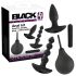 Conjunto Vibrador Anal Black Velvet (4 peças)
