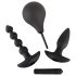 Conjunto Vibrador Anal Black Velvet (4 peças)