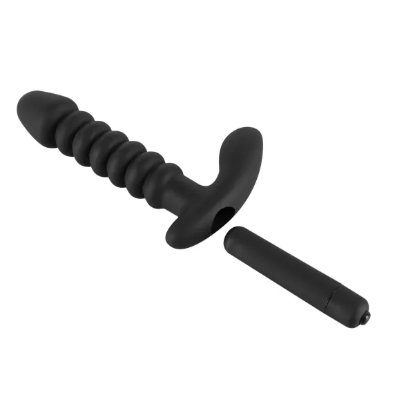Black Velvets - vibrador texturizado médio - silicone preto