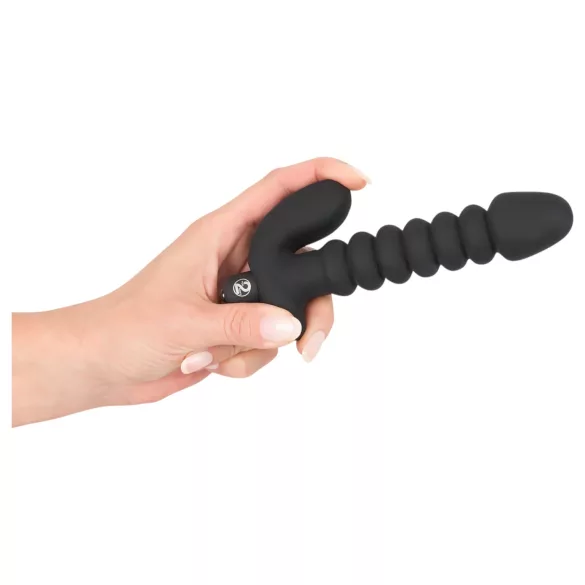 Black Velvets - vibrador texturizado médio - silicone preto