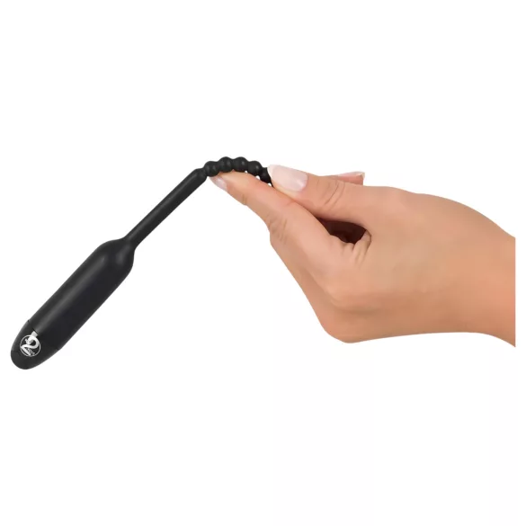 You2Toys - vibrador uretral com esferas - 0,8cm - preto